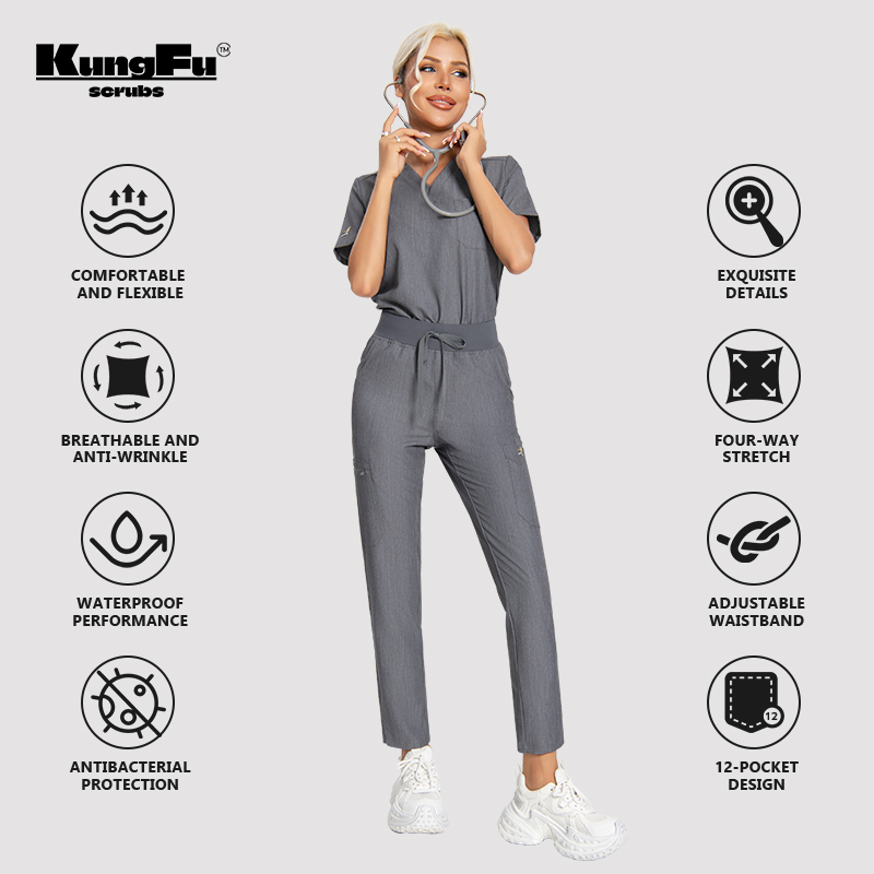 KUNGFU SCRUBS Women Nurse Scru - đánh giá và giá Vet Tech Accessories