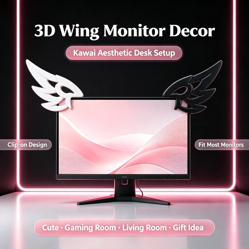Kawaii 3D Wing Decor for Compu - đánh giá và giá Tech Table Accessories