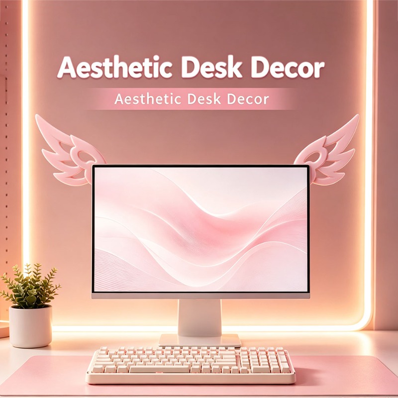 Kawaii 3D Wing Decor for Compu - đánh giá và giá Tech Table Accessories