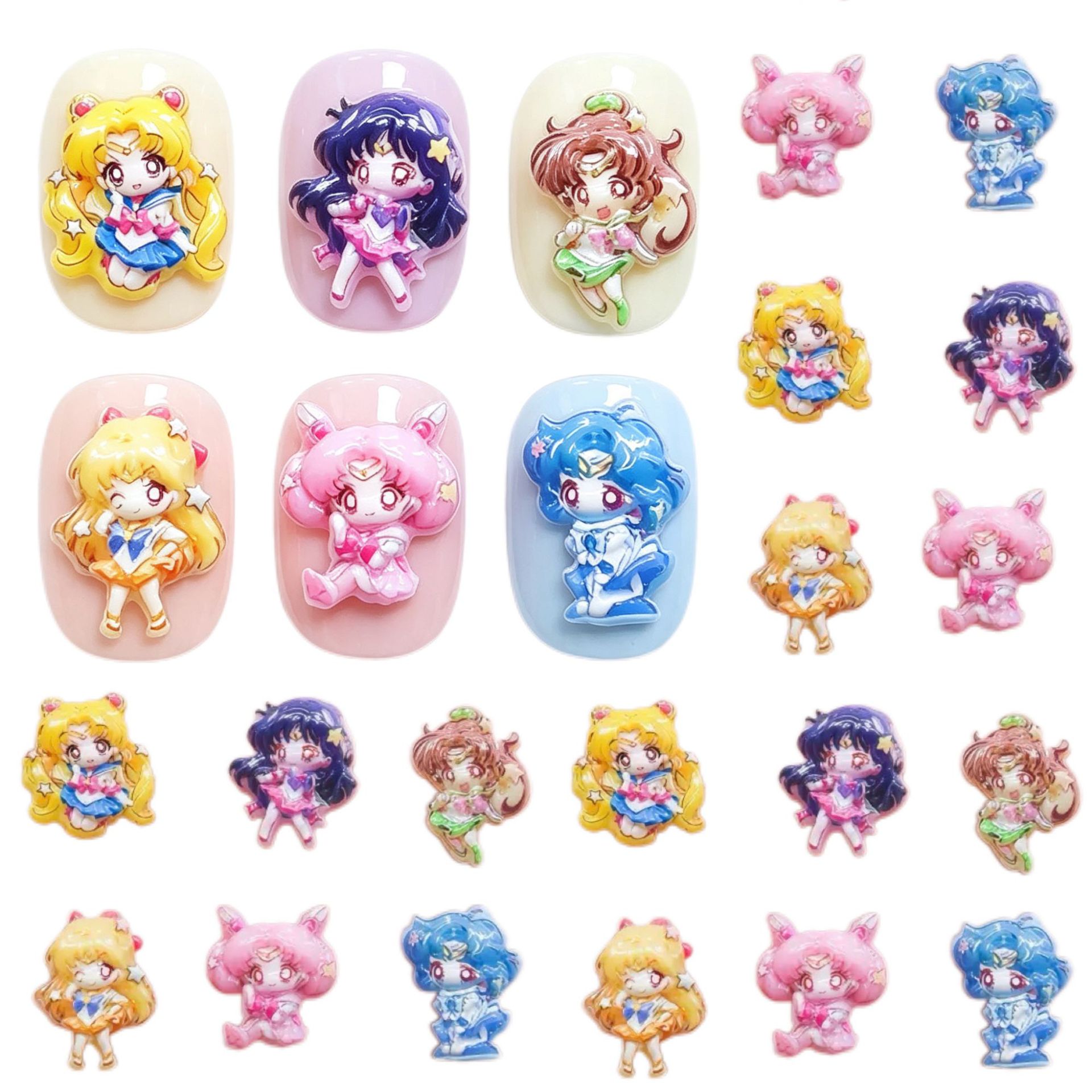 30/100pcs Cartoon for Sailor M - đánh giá và giá Nail Tech Accessories