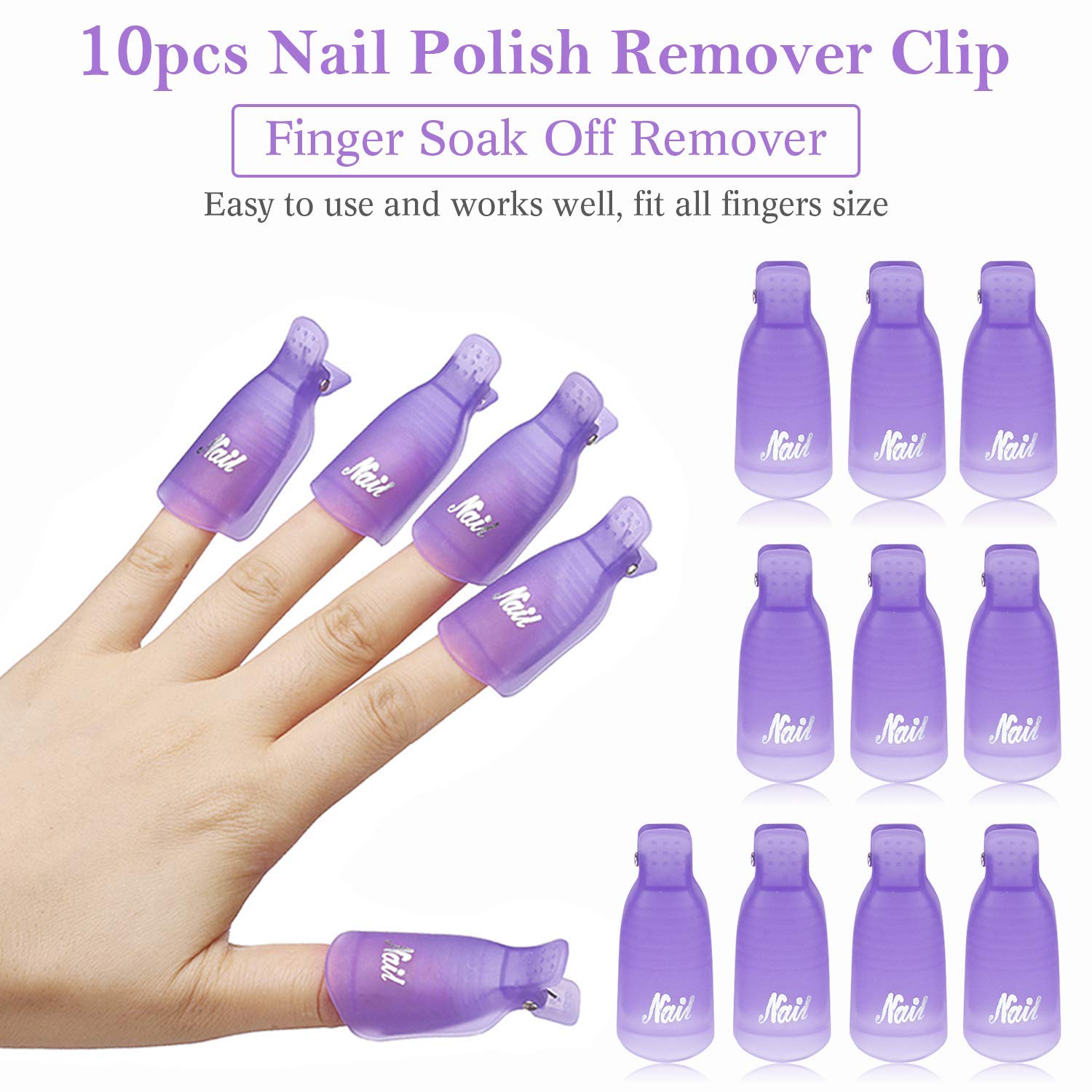 10Pcs Plastic Nail Art Soak Of - đánh giá và giá Nail Tech Accessories