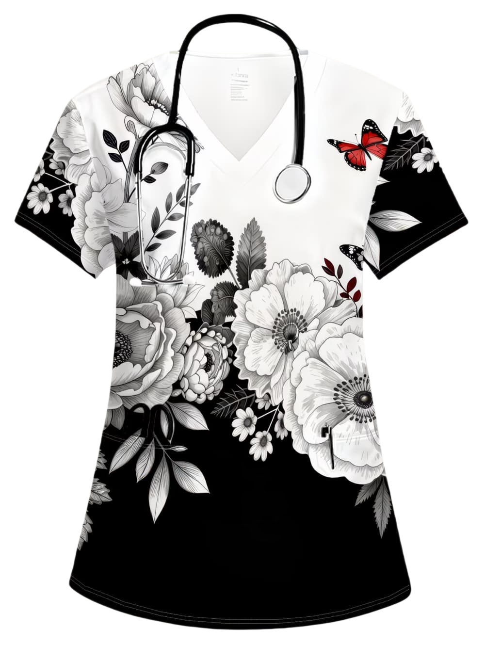 Womens Work Flowers T-Shirt St - đánh giá và giá Vet Tech Accessories