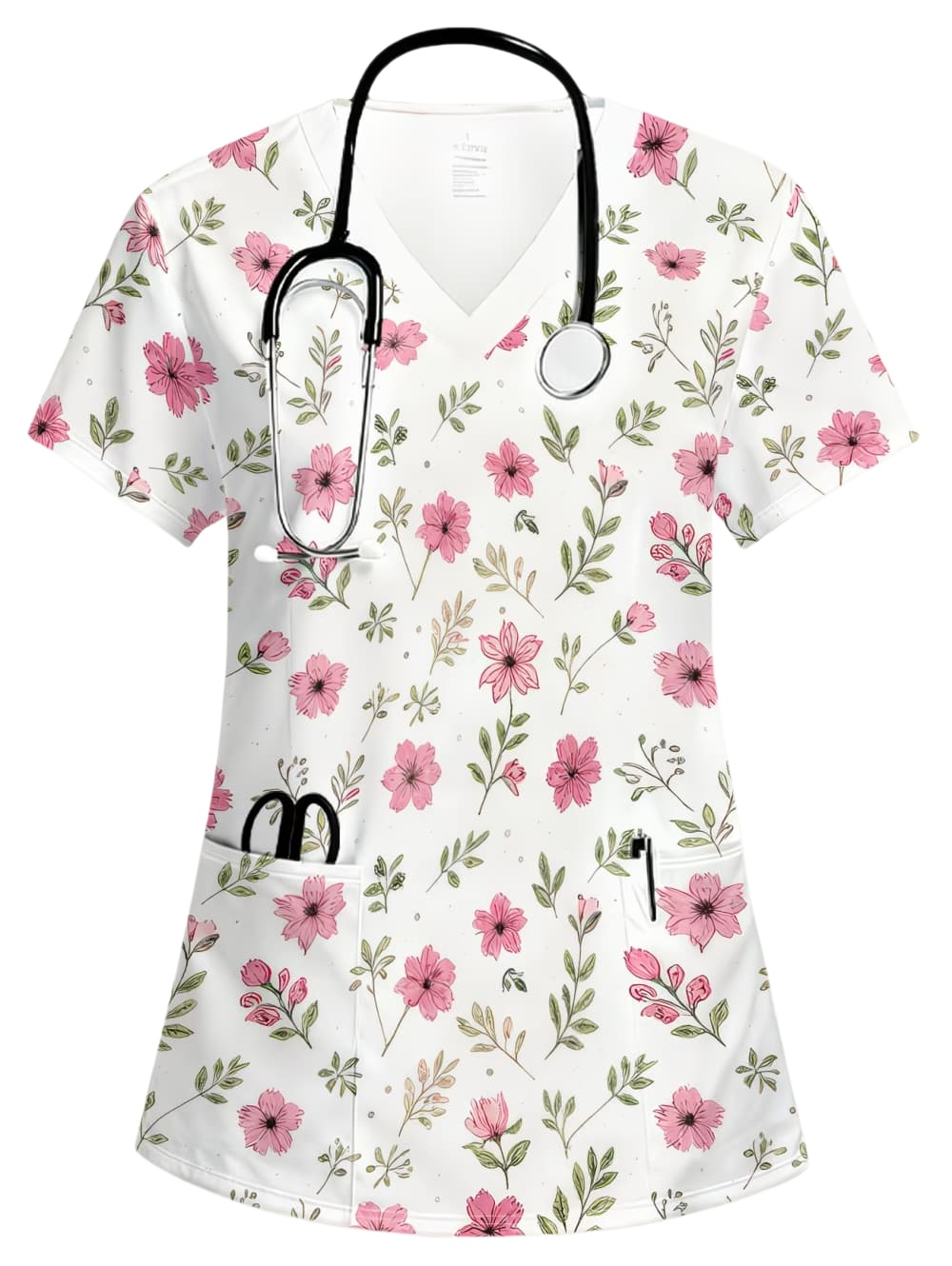 Womens Work Flowers T-Shirt St - đánh giá và giá Vet Tech Accessories