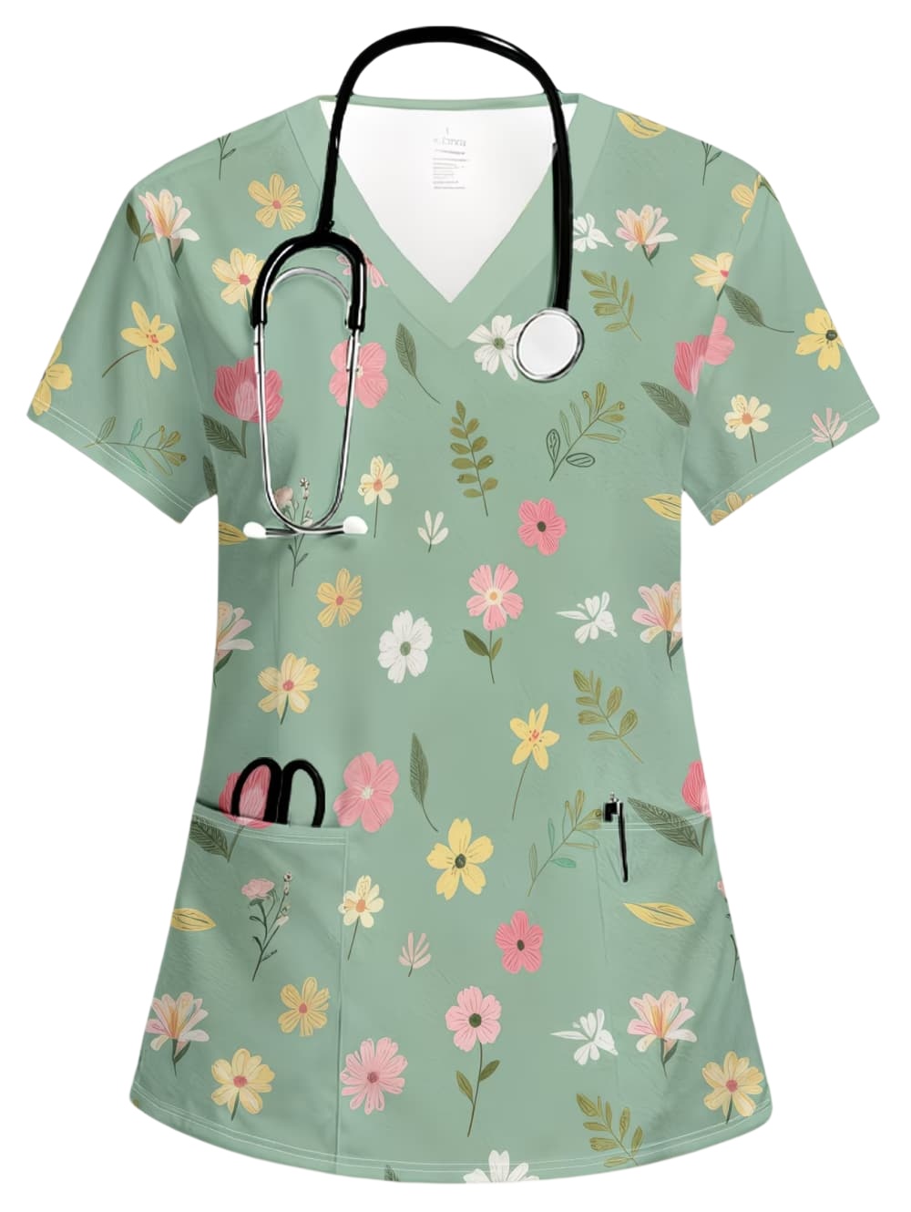 Womens Work Flowers T-Shirt St - đánh giá và giá Vet Tech Accessories